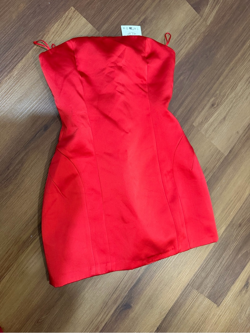 Zara Strapless Mini Dress in Red - Picture 3 of 4